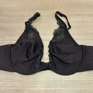 Soma Unlined Lace Trim Plunge Bra